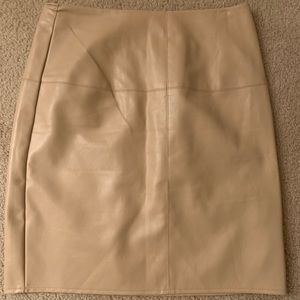 Leather looking mini skirt